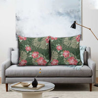 Hawaii Pillow Cover Green Polynesian Monstera Patterns - Polynesian Pride