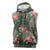 Hawaii Sleeveless Zip Hoodie Green Polynesian Monstera Patterns - Polynesian Pride