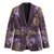 Hawaii Blazer Purple Polynesian Monstera Patterns - Polynesian Pride