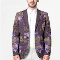 Hawaii Blazer Purple Polynesian Monstera Patterns - Polynesian Pride