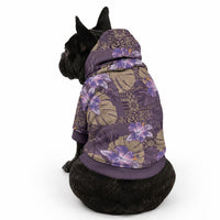 Hawaii Pet Hoodie Purple Polynesian Monstera Patterns DT05 - Polynesian Pride