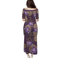 Hawaii Puletasi Purple Polynesian Monstera Patterns - Polynesian Pride