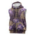 Hawaii Sleeveless Zip Hoodie Purple Polynesian Monstera Patterns - Polynesian Pride