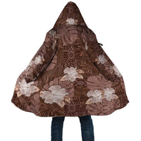 Hawaii Cloak Brown Polynesian Monstera Patterns - Polynesian Pride