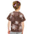 Hawaii Kid T Shirt Brown Polynesian Monstera Patterns - Polynesian Pride