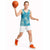 Hawaii Basketball Jersey Teal Polynesian Monstera Patterns - Polynesian Pride