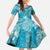 Hawaii Family Matching Summer Maxi Dress and Hawaiian Shirt Teal Polynesian Monstera Patterns - Polynesian Pride