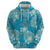 Hawaii Hoodie Teal Polynesian Monstera Patterns - Polynesian Pride