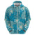 Hawaii Hoodie Teal Polynesian Monstera Patterns - Polynesian Pride