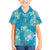Hawaii Kid Hawaiian Shirt Teal Polynesian Monstera Patterns - Polynesian Pride