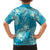 Hawaii Kid Hawaiian Shirt Teal Polynesian Monstera Patterns - Polynesian Pride