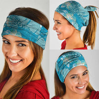 Hawaii Neck Gaiter Teal Polynesian Monstera Patterns DT05