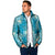 Hawaii Padded Jacket Teal Polynesian Monstera Patterns - Polynesian Pride