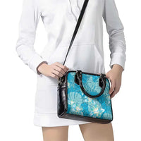 Hawaii Shoulder Handbag Teal Polynesian Monstera Patterns - Polynesian Pride