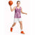 Hawaii Basketball Jersey Magenta Polynesian Monstera Patterns - Polynesian Pride