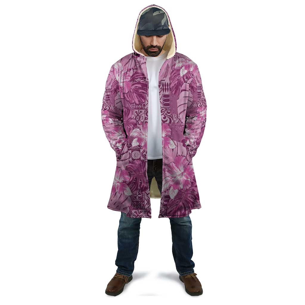 Hawaii Cloak Magenta Polynesian Monstera Patterns - Polynesian Pride