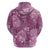 Hawaii Hoodie Magenta Polynesian Monstera Patterns - Polynesian Pride