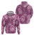 Hawaii Hoodie Magenta Polynesian Monstera Patterns - Polynesian Pride