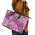 Hawaii Leather Tote Bag Magenta Polynesian Monstera Patterns - Polynesian Pride