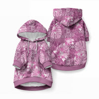 Hawaii Pet Hoodie Magenta Polynesian Monstera Patterns DT05 Pullover Magenta - Polynesian Pride