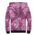 Hawaii Sherpa Hoodie Magenta Polynesian Monstera Patterns - Polynesian Pride