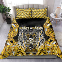 Aotearoa Ngati Whatua Bedding Set Maori Tribal Gold Paua Shell Pattern DT05 - Polynesian Pride