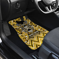 Aotearoa Ngati Whatua Car Mats Maori Tribal Gold Paua Shell Pattern DT05 - Polynesian Pride