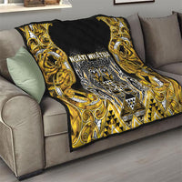 Aotearoa Ngati Whatua Quilt Maori Tribal Gold Paua Shell Pattern DT05 - Polynesian Pride