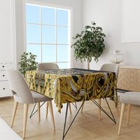Aotearoa Ngati Whatua Tablecloth Maori Tribal Gold Paua Shell Pattern DT05 - Polynesian Pride