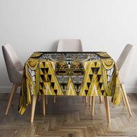 Aotearoa Ngati Whatua Tablecloth Maori Tribal Gold Paua Shell Pattern DT05 - Polynesian Pride