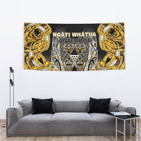 Aotearoa Ngati Whatua Tapestry Maori Tribal Gold Paua Shell Pattern DT05 - Polynesian Pride
