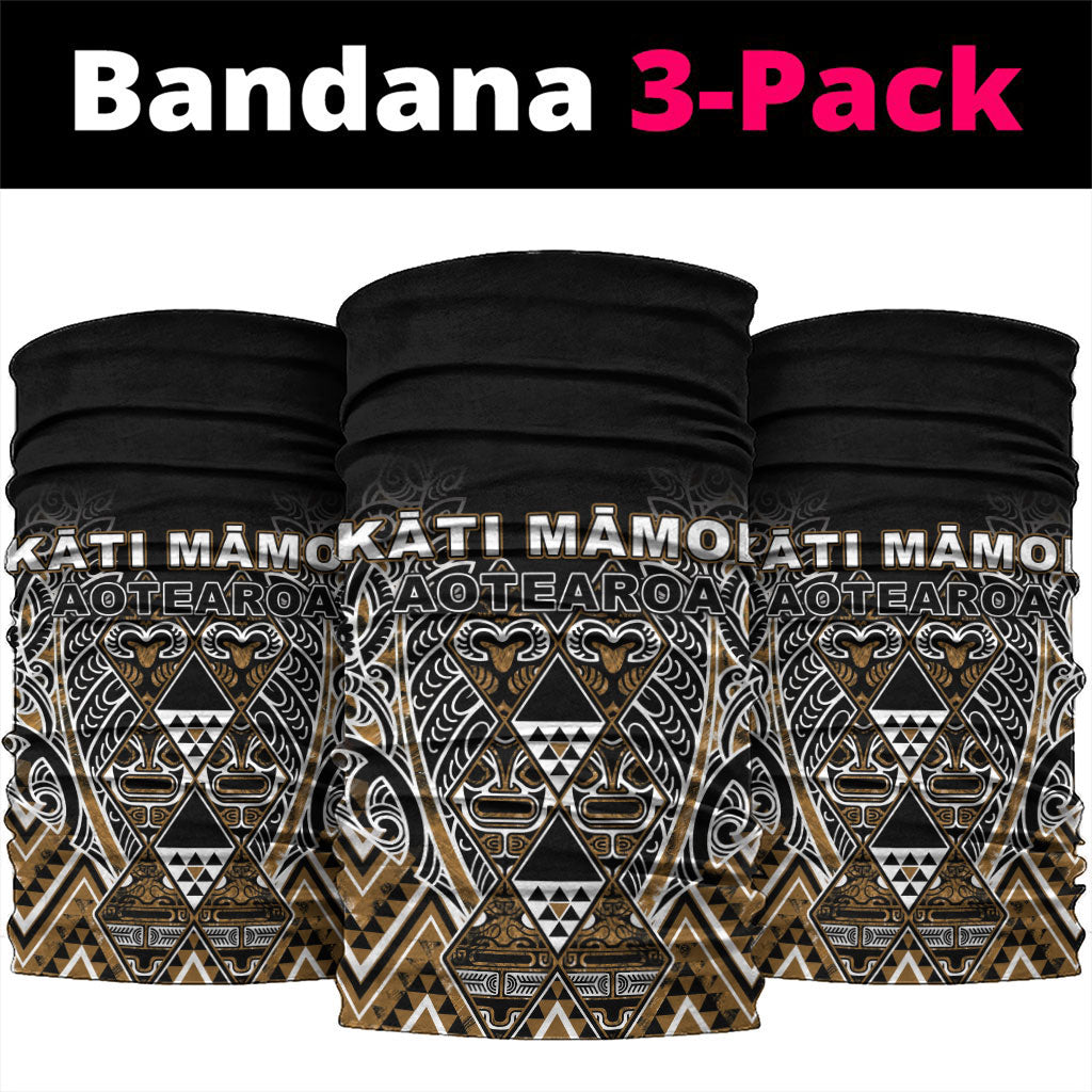 Aotearoa Kati Mamoe Neck Gaiter Maori Brown Tribal Paua Shell Pattern DT05 package One Size: 25*50cm Brown - Polynesian Pride