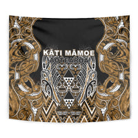 Aotearoa Kati Mamoe Tapestry Maori Brown Tribal Paua Shell Pattern DT05 - Polynesian Pride