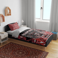 Aotearoa Ngapuhi Bedding Set Maori Red Tribal Paua Shell Pattern DT05 - Polynesian Pride