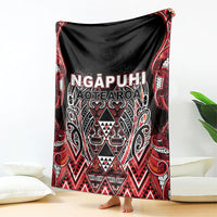 Aotearoa Ngapuhi Blanket Maori Red Tribal Paua Shell Pattern DT05 - Polynesian Pride