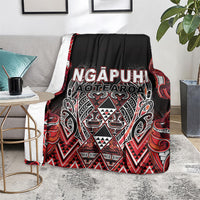 Aotearoa Ngapuhi Blanket Maori Red Tribal Paua Shell Pattern DT05 - Polynesian Pride