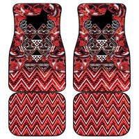Aotearoa Ngapuhi Car Mats Maori Red Tribal Paua Shell Pattern DT05 - Polynesian Pride