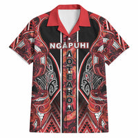 Aotearoa Ngapuhi Hawaiian Shirt Maori Red Tribal Paua Shell Pattern DT05 Red - Polynesian Pride