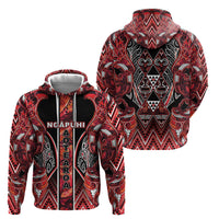 Aotearoa Ngapuhi Hoodie Maori Red Tribal Paua Shell Pattern DT05 - Polynesian Pride