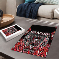 Aotearoa Ngapuhi Puzzle Maori Red Tribal Paua Shell Pattern DT05 - Polynesian Pride