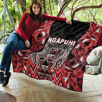 Aotearoa Ngapuhi Quilt Maori Red Tribal Paua Shell Pattern DT05 - Polynesian Pride