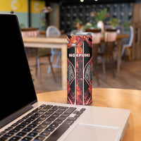 Aotearoa Ngapuhi Skinny Tumbler Maori Red Tribal Paua Shell Pattern DT05 - Polynesian Pride