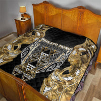 Aotearoa Waikato Tainui Quilt Maori Light Gold Tribal Paua Shell Pattern DT05 - Polynesian Pride