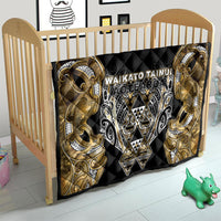 Aotearoa Waikato Tainui Quilt Maori Light Gold Tribal Paua Shell Pattern DT05 - Polynesian Pride