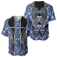 Aotearoa Ngati Kahungunu Baseball Jersey Maori Tribal Blue Paua Shell Pattern DT05 - Polynesian Pride
