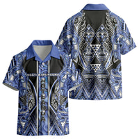 Aotearoa Ngati Kahungunu Kid Hawaiian Shirt Maori Tribal Blue Paua Shell Pattern DT05 - Polynesian Pride
