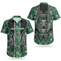 Aotearoa Ngai Tahu Couples Matching Mermaid Dress and Hawaiian Shirt Maori Tribal Dark Green Paua Shell Pattern DT05 - Polynesian Pride