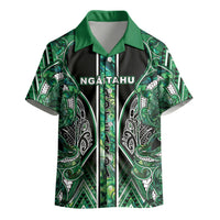 Aotearoa Ngai Tahu Kid Hawaiian Shirt Maori Tribal Dark Green Paua Shell Pattern DT05 - Polynesian Pride