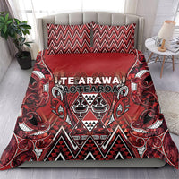 Aotearoa Te Arawa Bedding Set Maori Tribal Dark Red Paua Shell Pattern DT05 - Polynesian Pride