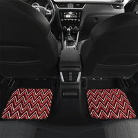 Aotearoa Te Arawa Car Mats Maori Tribal Dark Red Paua Shell Pattern DT05 Set 2pcs - Back Red - Polynesian Pride